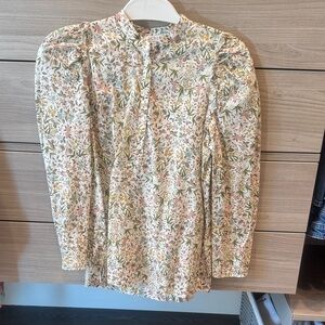 J. Crew Multicolor Floral Print Top